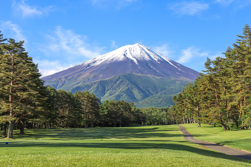 富士山が見えるゴルフ場