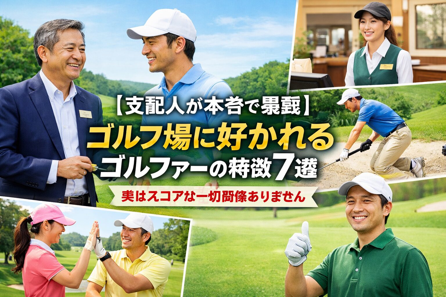 ゴルフ場の支配人が本音で語る、ゴルフ場に好かれるゴルファーの特徴を表したイメージ
